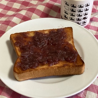 うちの朝ごはん　名古屋モーニング　小倉トースト